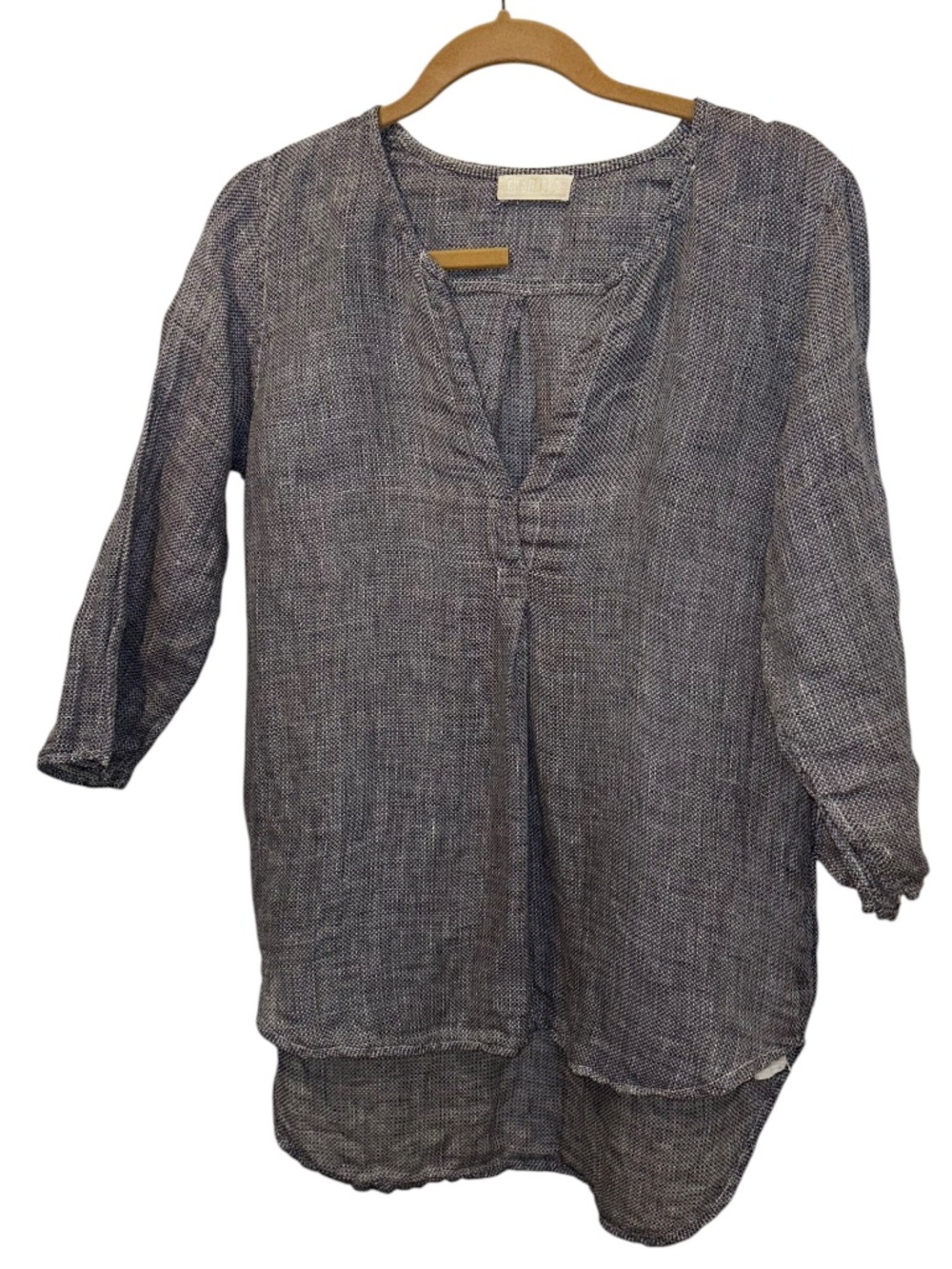 CP Shades chambray blue lightweight weave tunic top M
